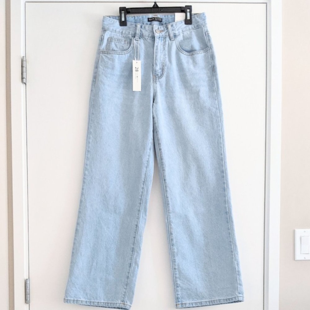 SHEIN BASICS Wide Leg Jeans